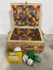 Vintage Decorative Basket with some Light Bulbs