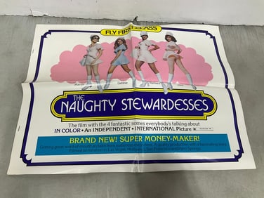 The Naughty Stewardesses Film Booklet/Poster *Rated R*
