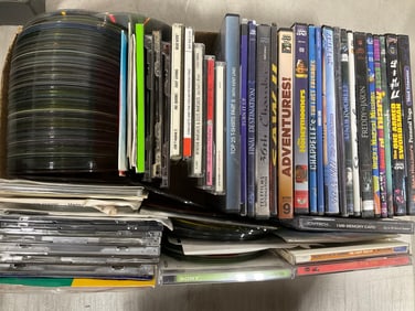Various DVDs and CDs (The Honeymooners, Freddy Vs. Jason, etc)
