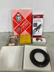 LED flashlight with laser pointer, horse drawn pumper, and more