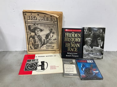 1988 Robert Livingston newspaper, vintage camera manuals, and more
