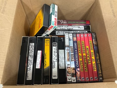 Vintage VHS tapes/DVD's(True Grit, It Happened One Night, Cinderella 2000, and more)