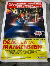 Dracula vs. Frankenstein vintage poster(40in.x60in.-slight damage)