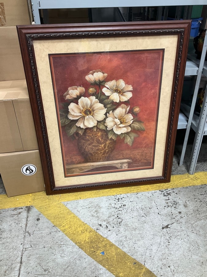 Framed Villa Flora Peonies art print signed Pamela Gladding(32.5in.x38.5in.) (1 of 1)
