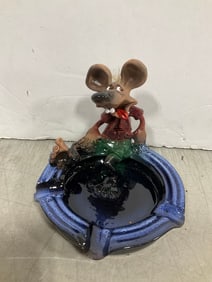 Abstract ashtrays by artist Robert Karlinsey(7in.tall)