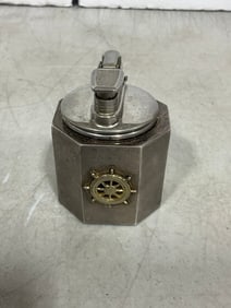 Gold and Sterling Silver Cartier Lighter (3.25in Tall)