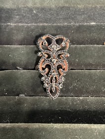 Sterling Silver Ring with Diamond Chips