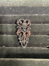 Sterling Silver Ring with Diamond Chips