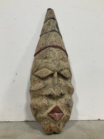 Vintage Handcarved African Tribal Mask (19.5in Long)