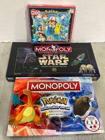 Various Monopoly Games, and Pokemon Puzzle