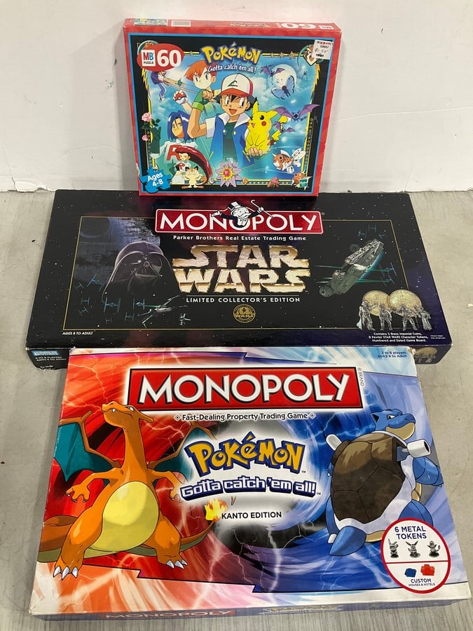 Various Monopoly Games, and Pokemon Puzzle: Various Monopoly Games, and Pokemon Puzzle