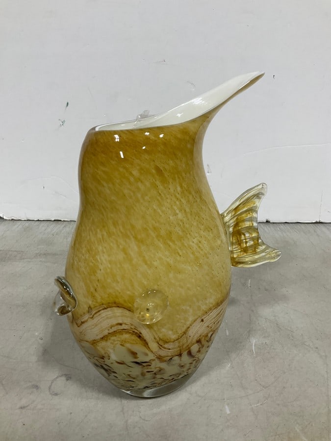 Vintage Murano Style Hand Blown Art Glass Vase (9.75in Tall) (1 of 1)