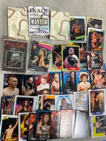 Various Collectible Trading Cards (WWE, Coca-Cola, etc), and Playing Cards