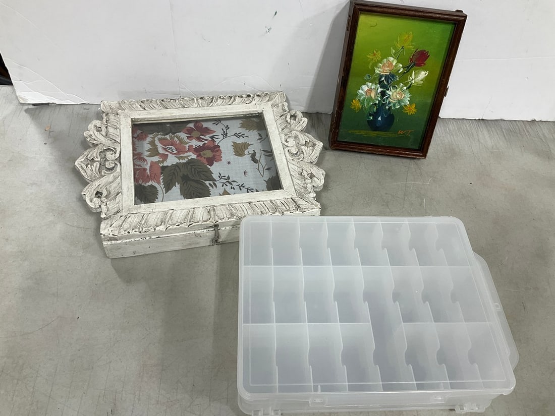 Decorative Jewelry Cases, and Plastic Storage Bin: Decorative Jewelry Cases, and Plastic Storage Bin