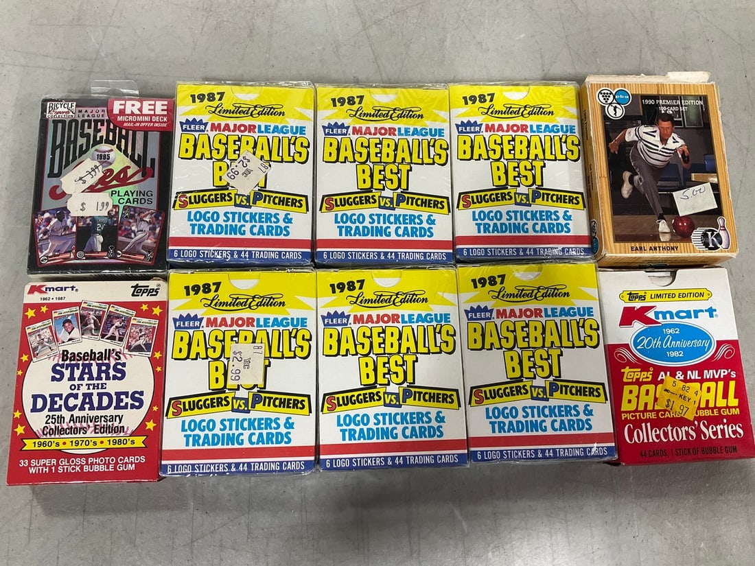 Various Baseball Trading Cards and Playing Cards (80s and 90s) *SEALED*: Various Baseball Trading Cards and Playing Cards (80s and 90s) *SEALED*