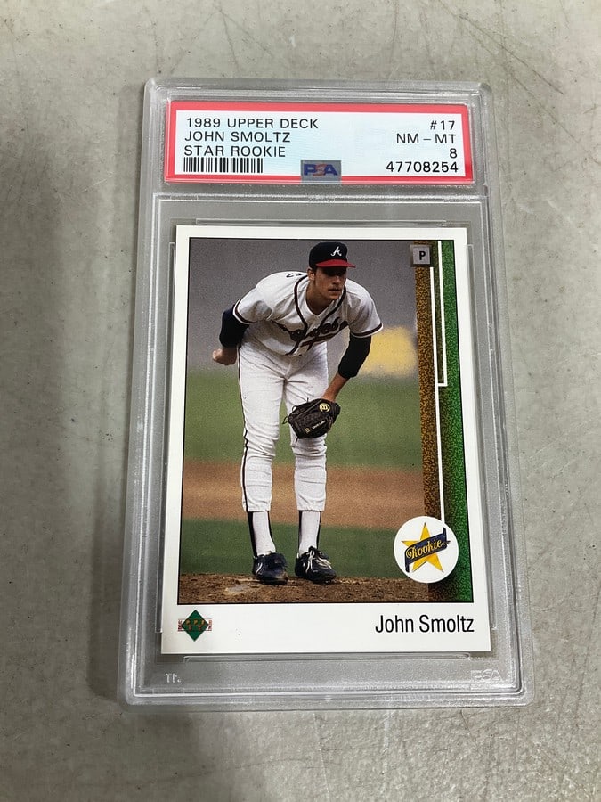 1989 Upper Deck John Smoltz star rookie graded card (1 of 1)