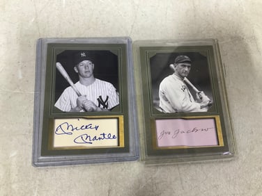 Mickey Mantle and Joe Jackson facsimile cards