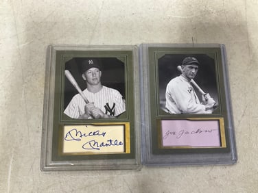 Mickey Mantle and Joe Jackson facsimile cards