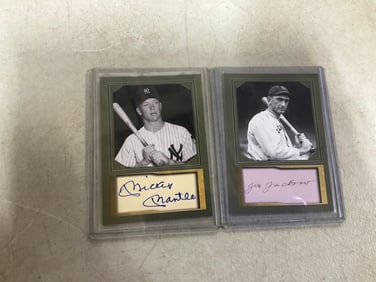 Mickey Mantle and Joe Jackson facsimile cards