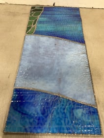Decorative Stained Glass Panel (10inx24in) *damaged*