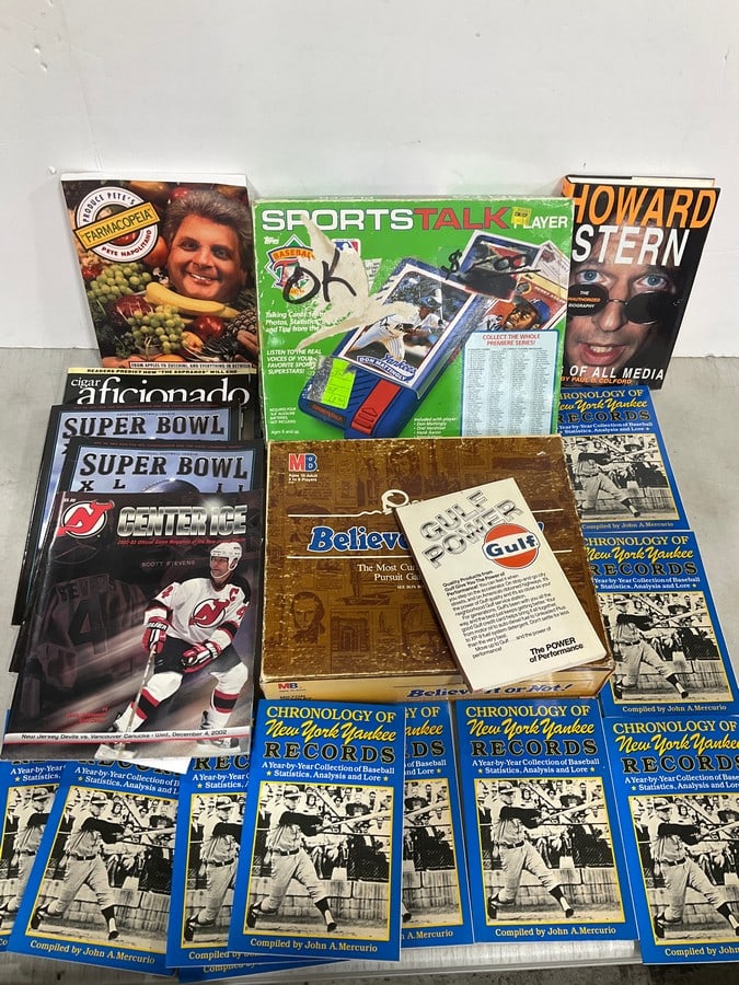 SportsTalk Player/Ripleys Believe it or Not Games, NY Yankee Books, Various Magazines, and more: SportsTalk Player/Ripleys Believe it or Not Games, NY Yankee Books, Various Magazines, and more