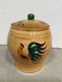 Pennsbury Pottery Jar with Lid (9in Tall)