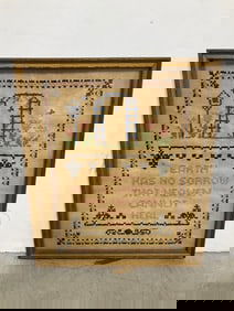 Vintage Sampler Artwork (11inx13in) *loose backing*