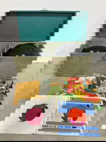 Vintage 45s in Record Case