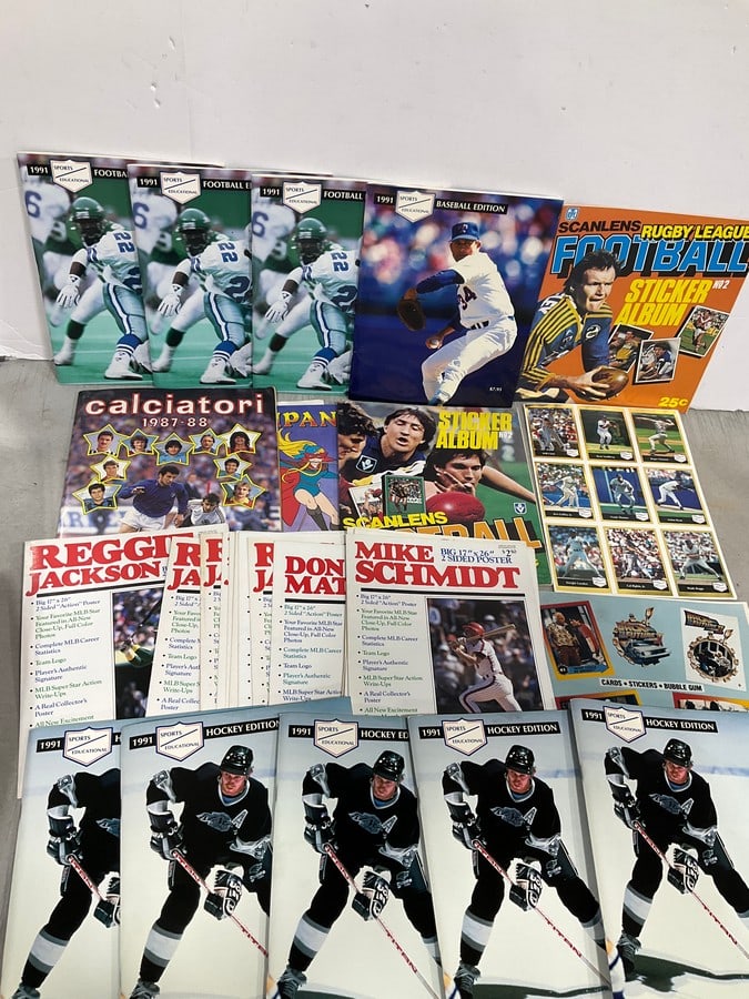 1991 Sports Educational Books, Baseball 2 Sided Posters (17inx26in), Sticker Albums and more: 1991 Sports Educational Books, Baseball 2 Sided Posters (17inx26in), Sticker Albums and more