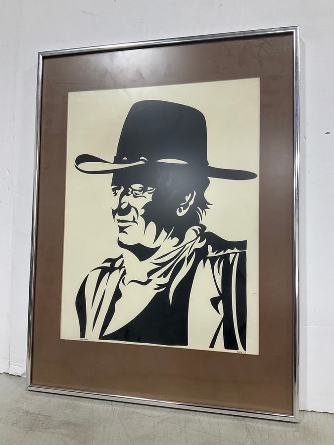 Framed John Wayne Artwork (18inx24.5in) (1 of 1)