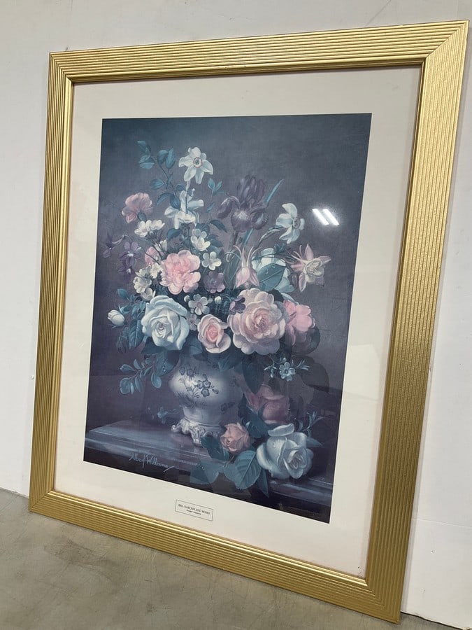 Framed Floral Artwork Signed by Albert Williams (25.5inx31.5in) (1 of 1)