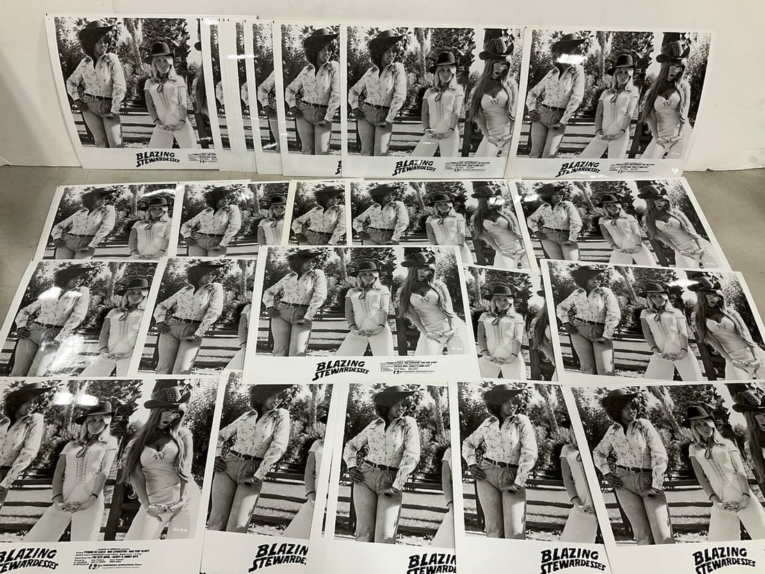 Vintage Blazing Stewardesses Black and White Film Prints: Vintage Blazing Stewardesses Black and White Film Prints