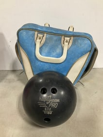 Vintage Gladding Bowling bag and high score bowling ball(1970's)