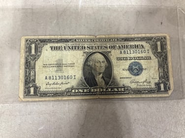 Silver certificate dollar bill