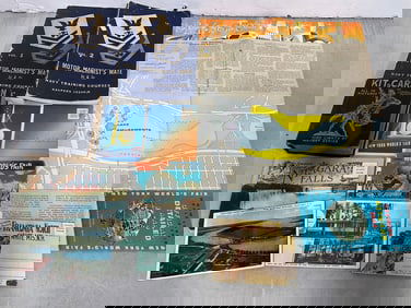 Vintage navy training courses books, New York World's Fair map, and more