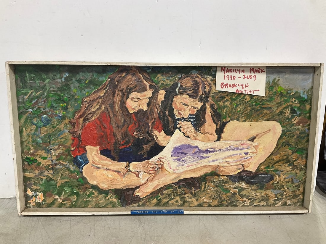 Passing the Time of Day by Marilyn Mark(12.5in.x24.5in.): Passing the Time of Day by Marilyn Mark(12.5in.x24.5in.)