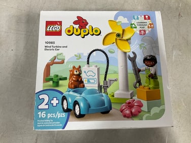 Lego duplo wind turbine and electric car set(new in box)