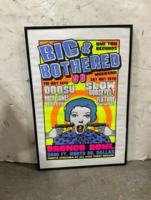 Framed 1999 Big and bothered Bronco Bowl advertisement poster(16.5in.x24.5in.)