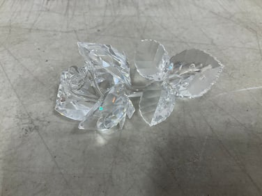 Swarovski crystal rose blossom figurine(no chips/repairs needed)