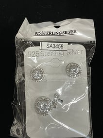 New 925 Sterling silver earrings/pendant set