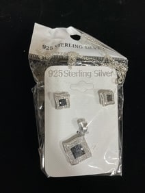New 925 Sterling silver earrings/pendant set