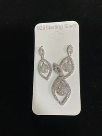 New 925 Sterling silver earrings/pendant set