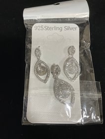 New 925 Sterling silver earrings/pendant set