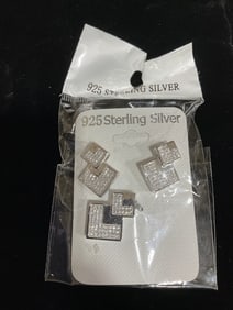 New 925 Sterling silver earrings/pendant set