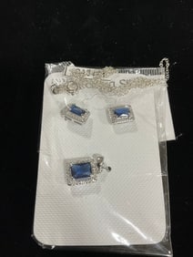 New 925 Sterling silver earrings/pendant set