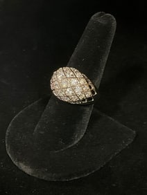 Sterling silver ring with stones(size 9)