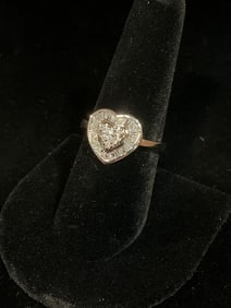 Sterling silver ring with stones(size 9)