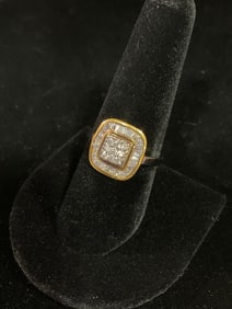 Sterling silver ring with stones(size 9)