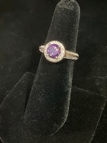 Sterling silver ring with stones(size 6)