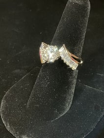 Sterling silver ring with stones(size 8)